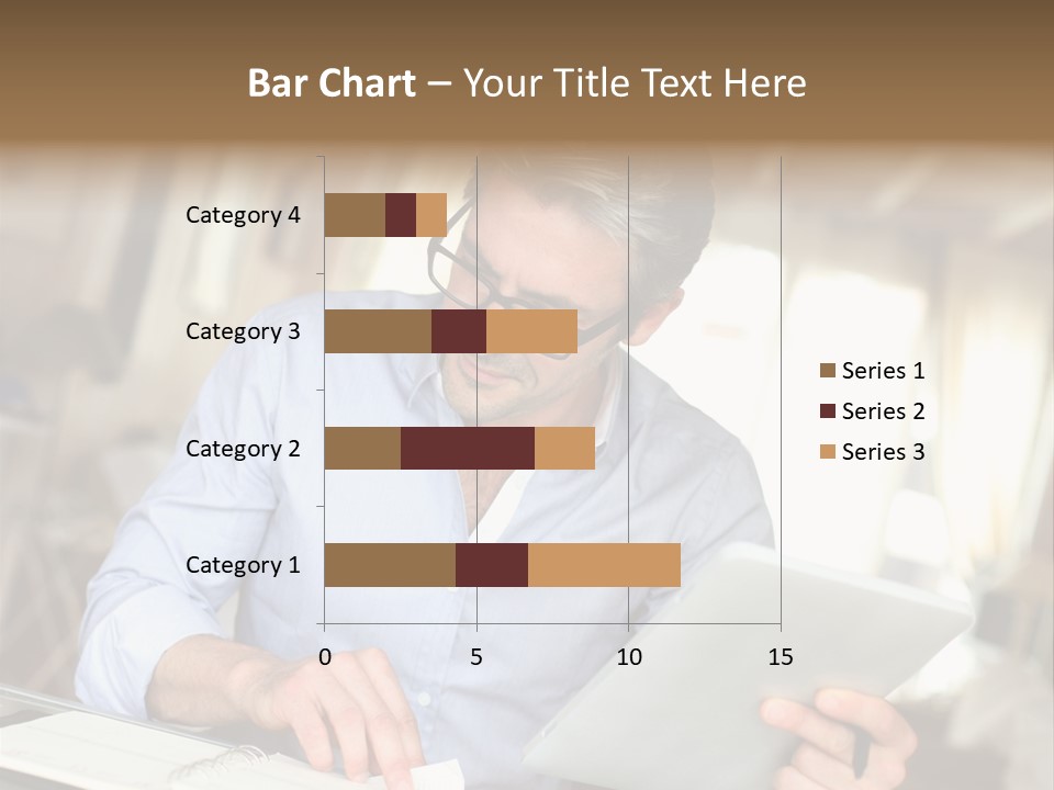 Blue Shirt Office Home Office PowerPoint Template