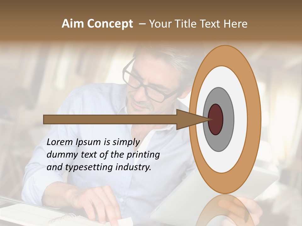 Blue Shirt Office Home Office PowerPoint Template