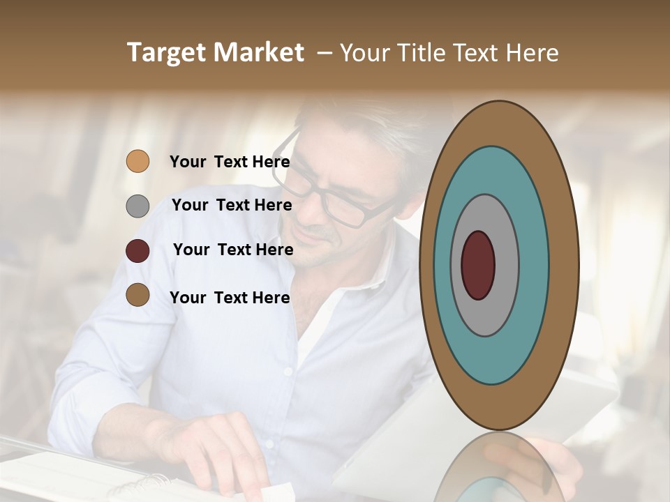 Blue Shirt Office Home Office PowerPoint Template