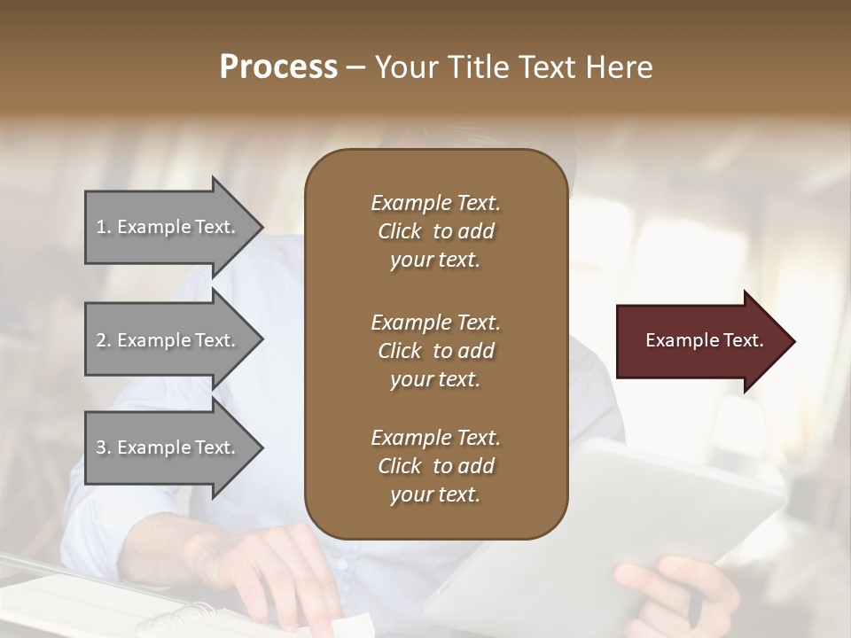 Blue Shirt Office Home Office PowerPoint Template