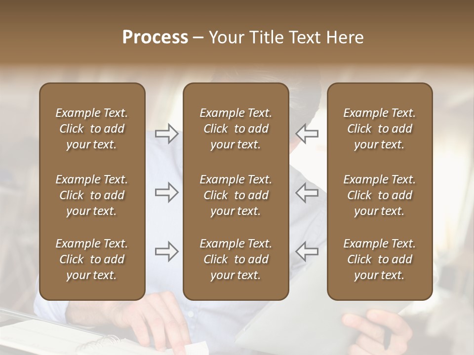 Blue Shirt Office Home Office PowerPoint Template