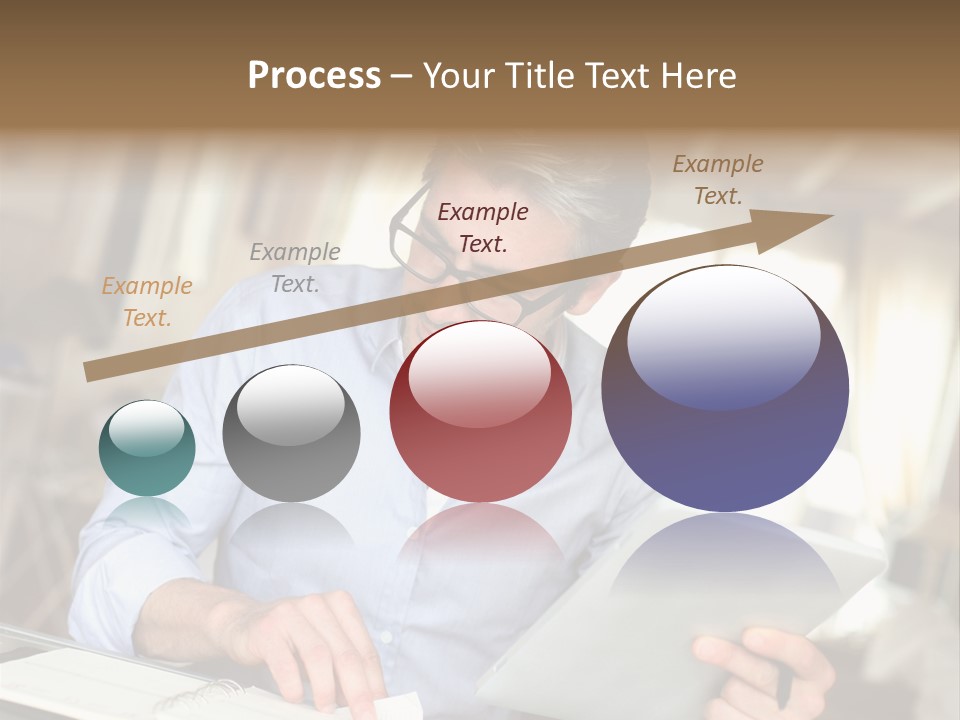 Blue Shirt Office Home Office PowerPoint Template