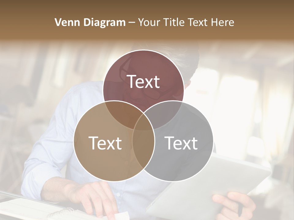 Blue Shirt Office Home Office PowerPoint Template