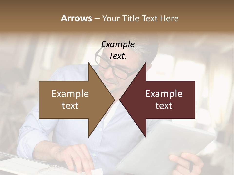 Blue Shirt Office Home Office PowerPoint Template