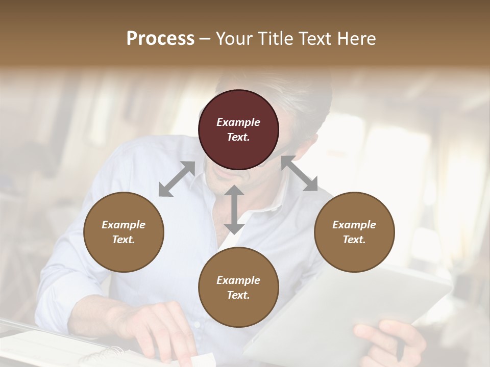 Blue Shirt Office Home Office PowerPoint Template