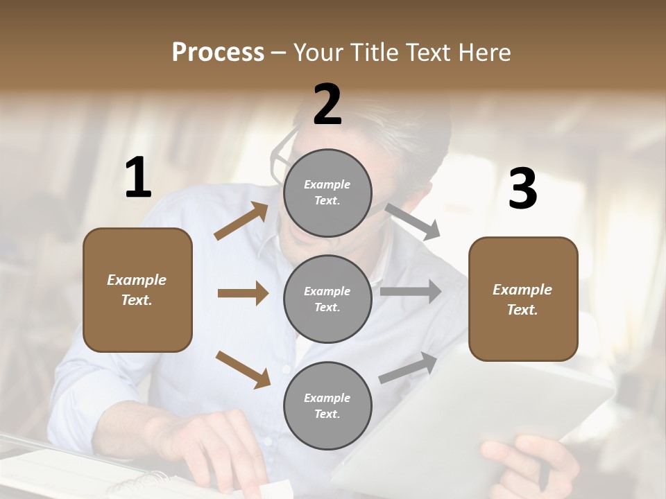 Blue Shirt Office Home Office PowerPoint Template