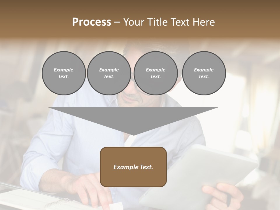 Blue Shirt Office Home Office PowerPoint Template