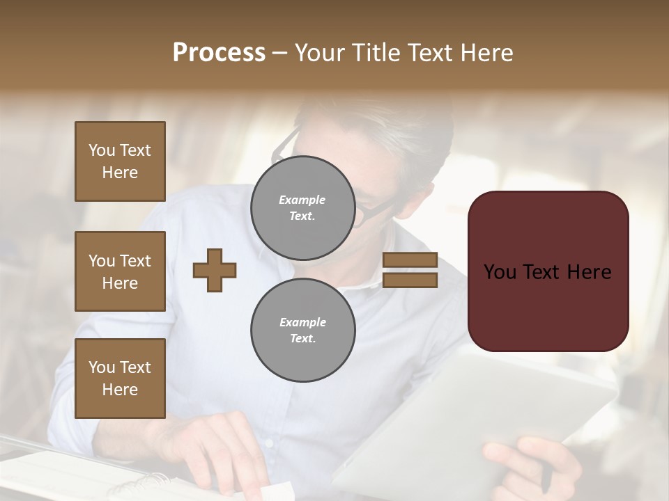 Blue Shirt Office Home Office PowerPoint Template