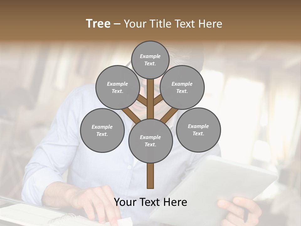 Blue Shirt Office Home Office PowerPoint Template