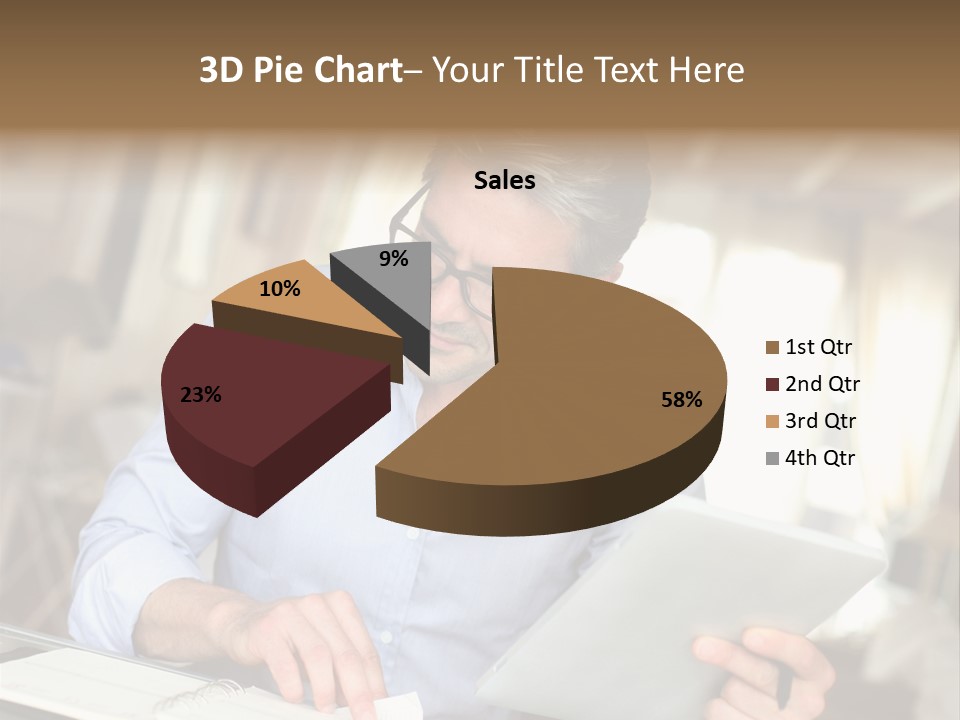 Blue Shirt Office Home Office PowerPoint Template