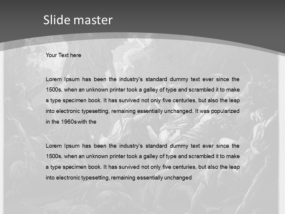 Gustave Dore Sketch Army PowerPoint Template