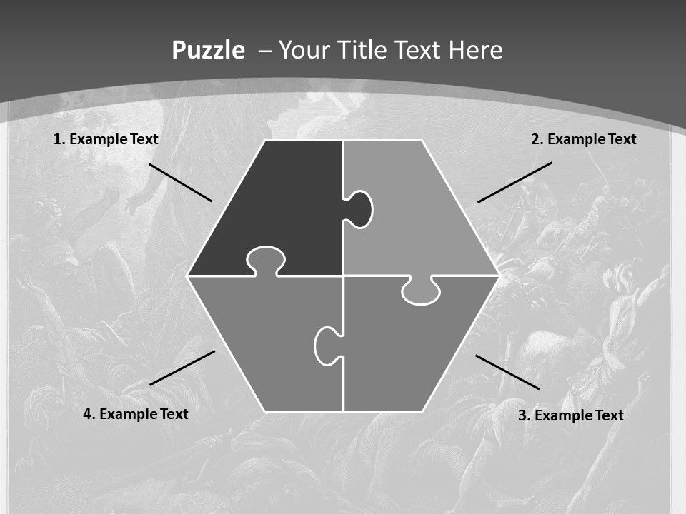 Gustave Dore Sketch Army PowerPoint Template