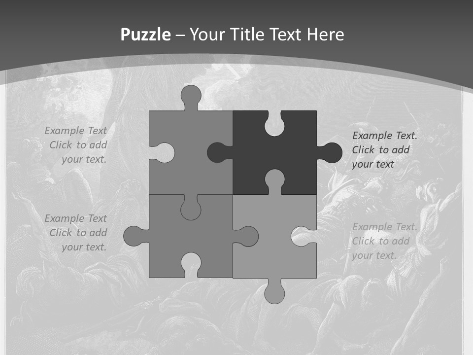 Gustave Dore Sketch Army PowerPoint Template