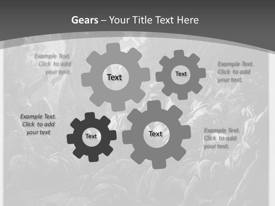 Gustave Dore Sketch Army PowerPoint Template