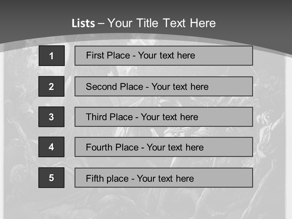 Gustave Dore Sketch Army PowerPoint Template