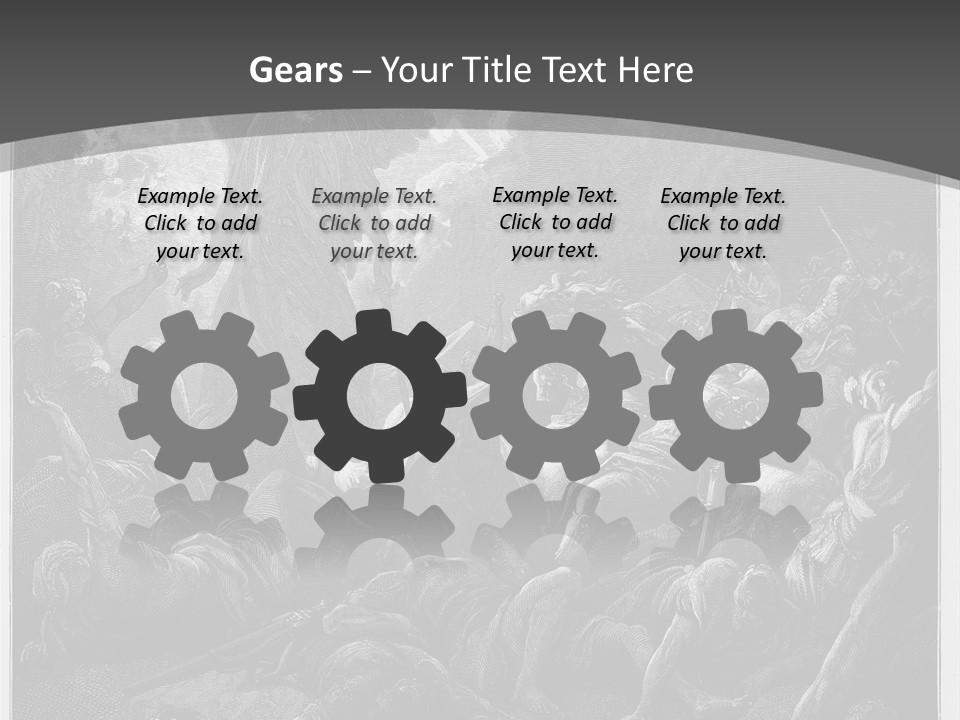 Gustave Dore Sketch Army PowerPoint Template