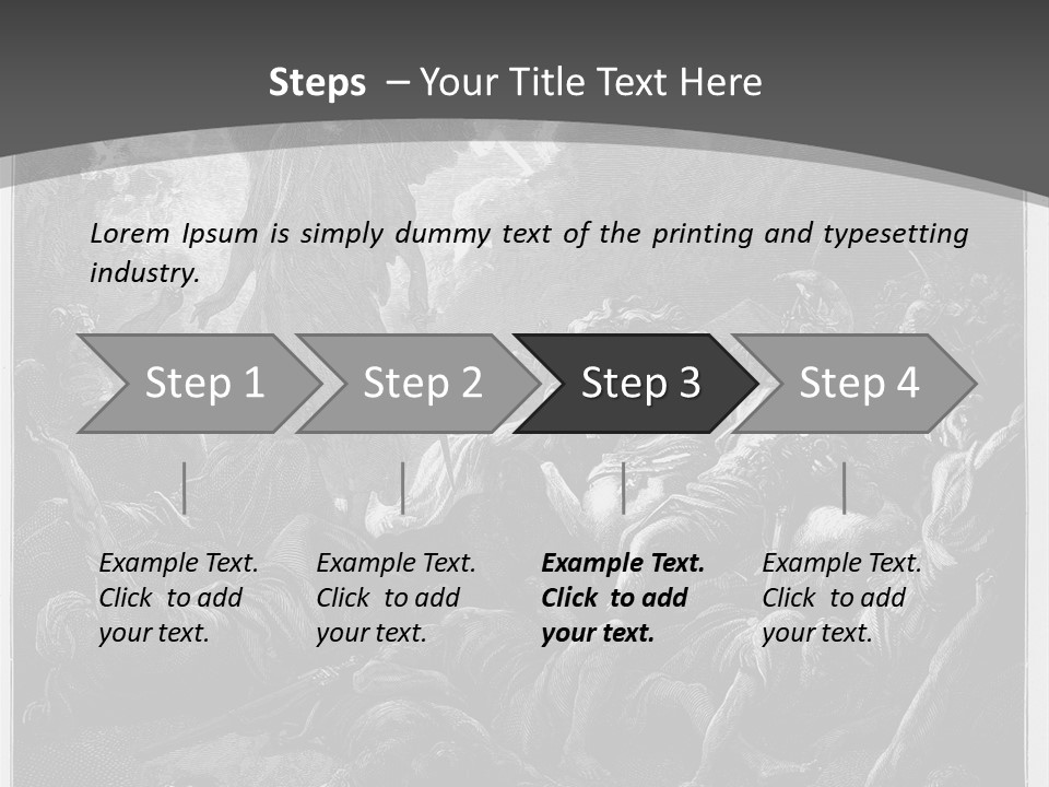 Gustave Dore Sketch Army PowerPoint Template