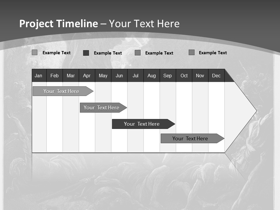 Gustave Dore Sketch Army PowerPoint Template