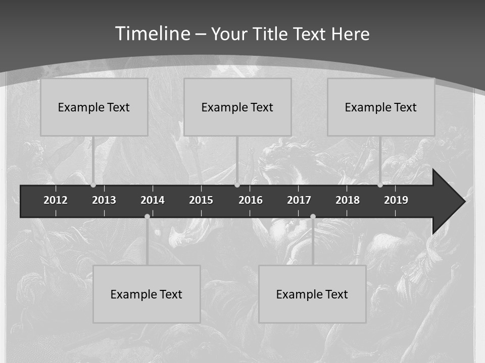 Gustave Dore Sketch Army PowerPoint Template