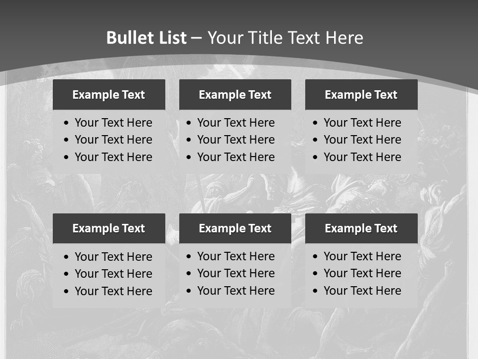 Gustave Dore Sketch Army PowerPoint Template