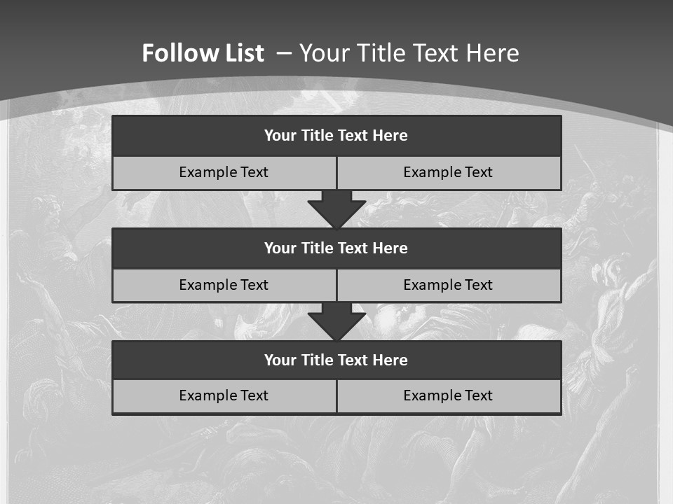 Gustave Dore Sketch Army PowerPoint Template