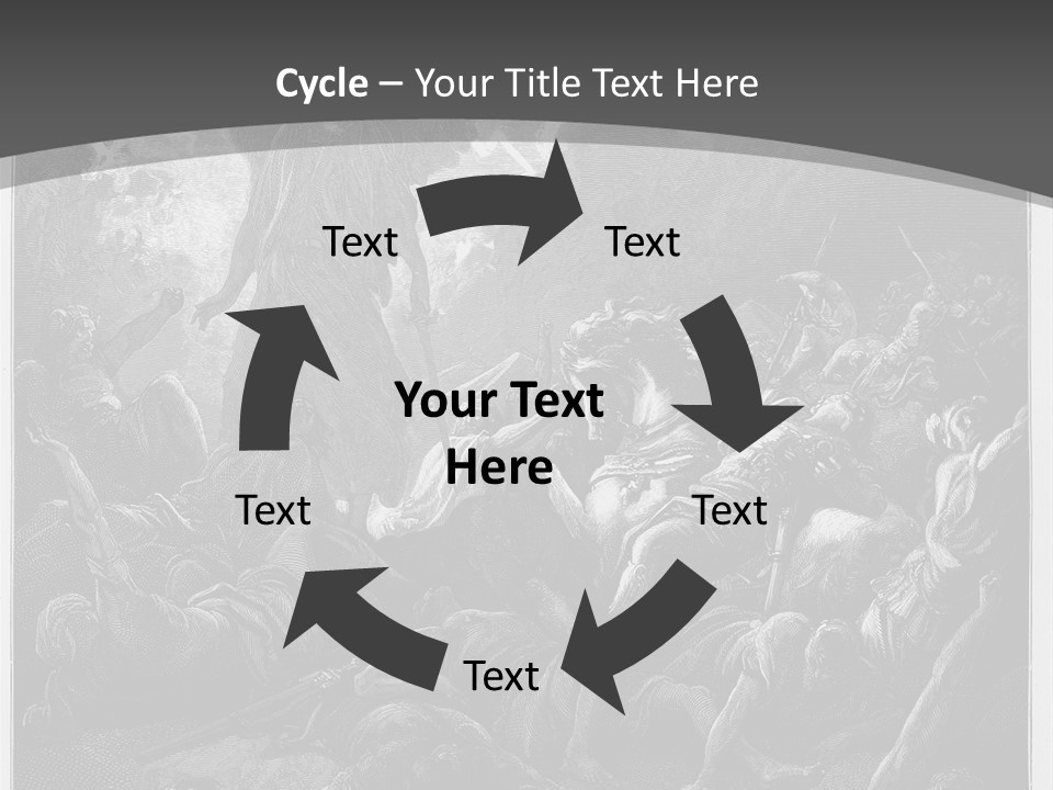 Gustave Dore Sketch Army PowerPoint Template