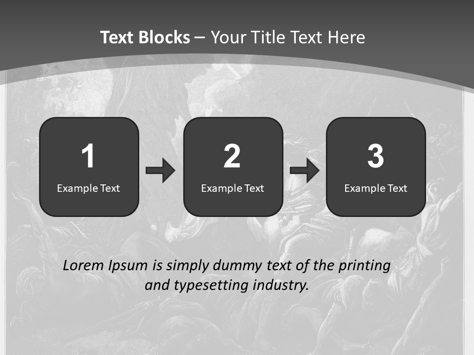 Gustave Dore Sketch Army PowerPoint Template