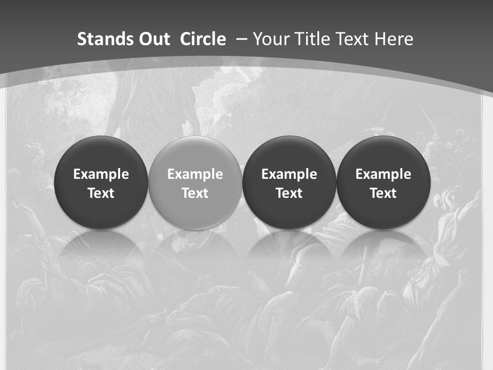 Gustave Dore Sketch Army PowerPoint Template