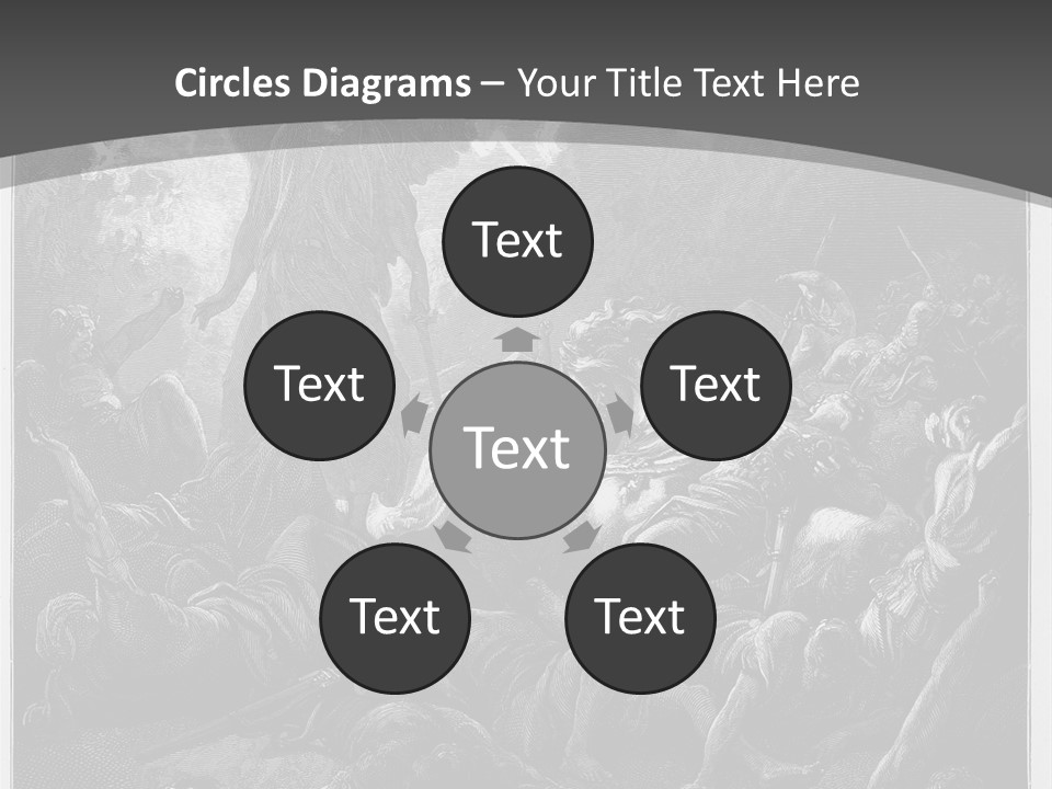 Gustave Dore Sketch Army PowerPoint Template