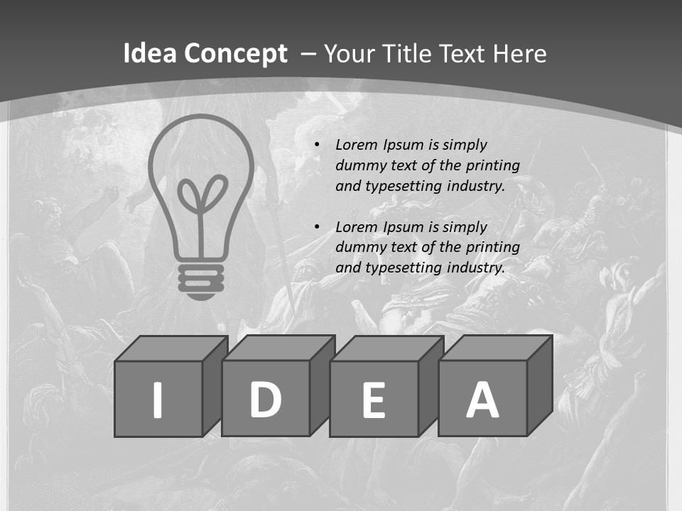 Gustave Dore Sketch Army PowerPoint Template