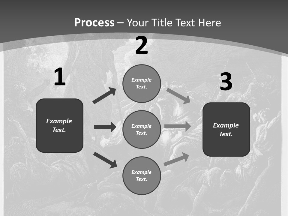 Gustave Dore Sketch Army PowerPoint Template