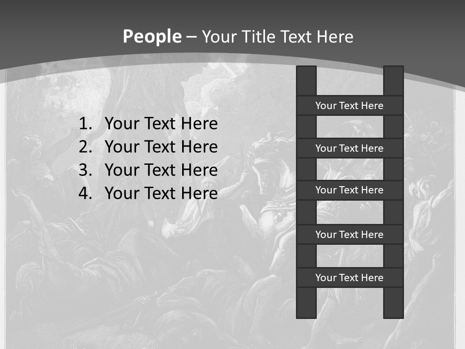Gustave Dore Sketch Army PowerPoint Template
