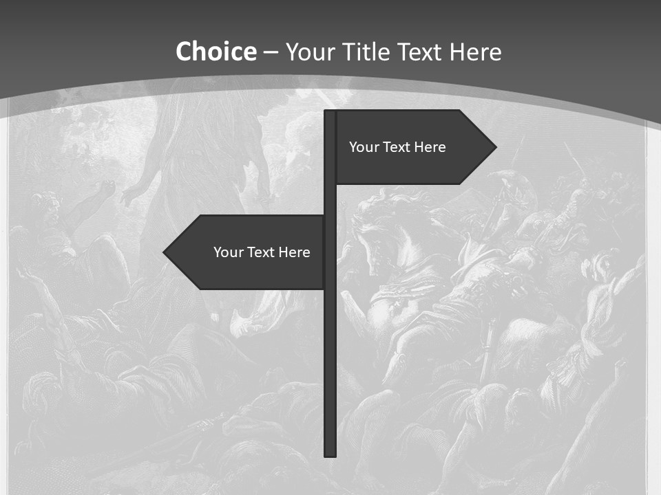 Gustave Dore Sketch Army PowerPoint Template