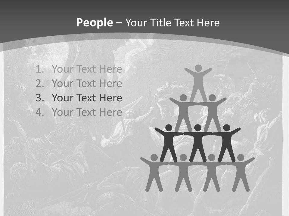 Gustave Dore Sketch Army PowerPoint Template