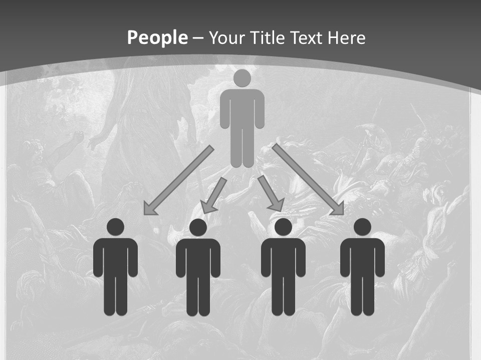 Gustave Dore Sketch Army PowerPoint Template