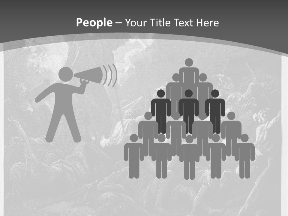 Gustave Dore Sketch Army PowerPoint Template