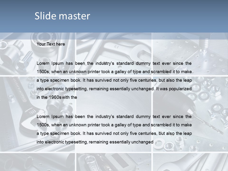 Metallic Element Spanner PowerPoint Template