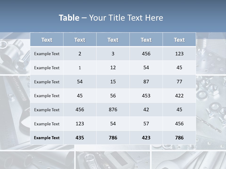 Metallic Element Spanner PowerPoint Template