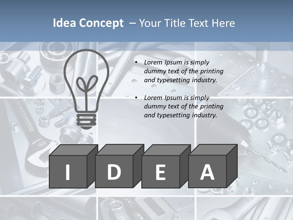 Metallic Element Spanner PowerPoint Template