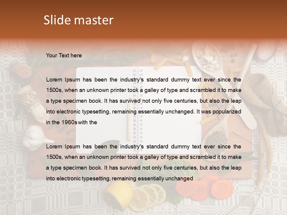 Red Table Wood PowerPoint Template