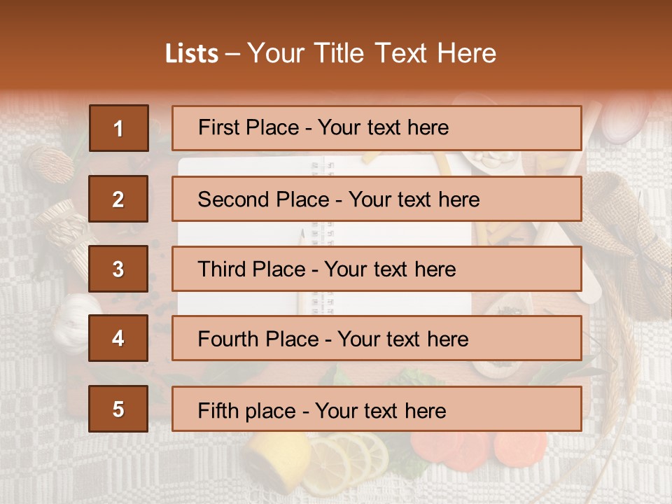 Red Table Wood PowerPoint Template