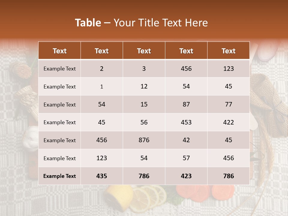 Red Table Wood PowerPoint Template