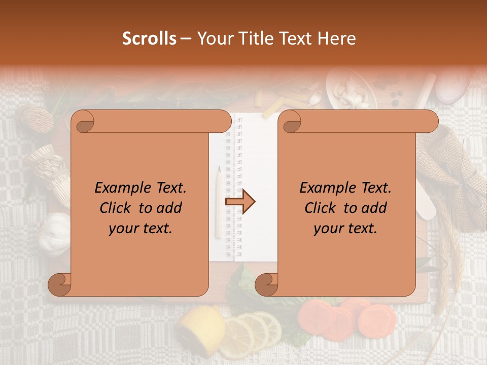 Red Table Wood PowerPoint Template