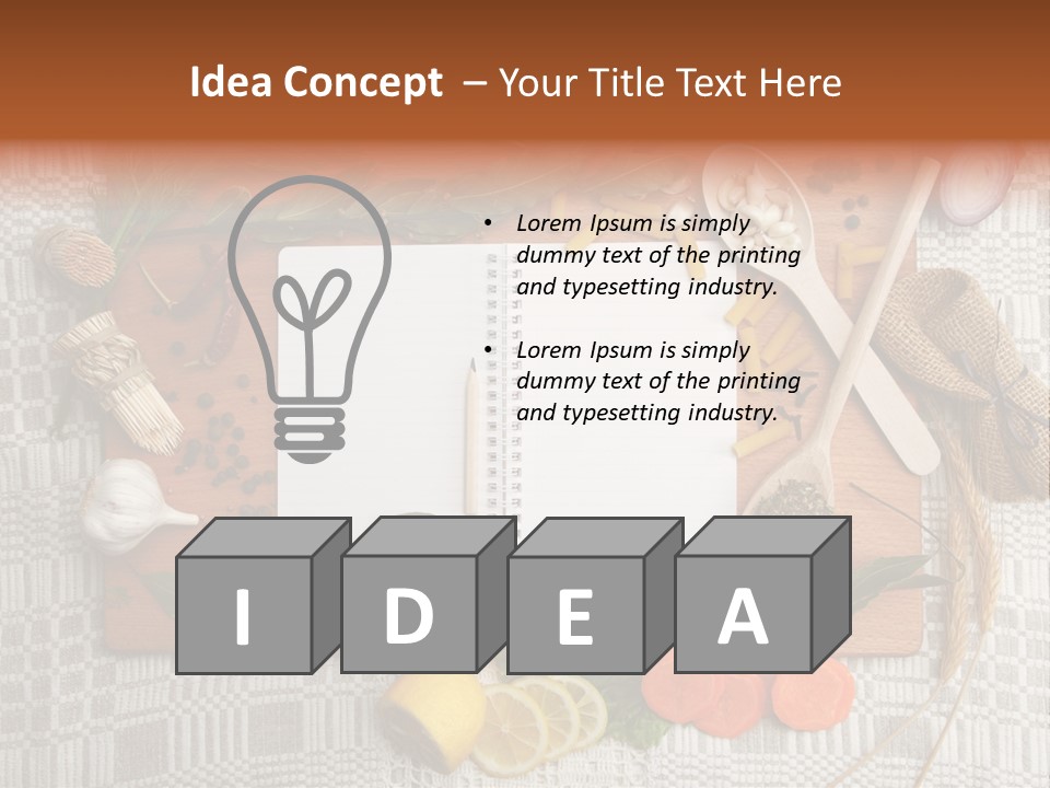 Red Table Wood PowerPoint Template