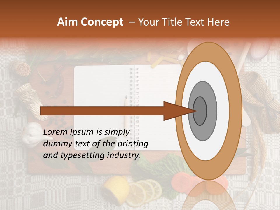 Red Table Wood PowerPoint Template