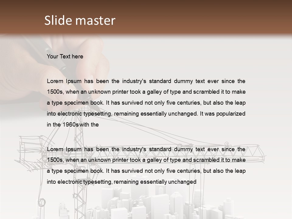 Exterior Ink Pen PowerPoint Template