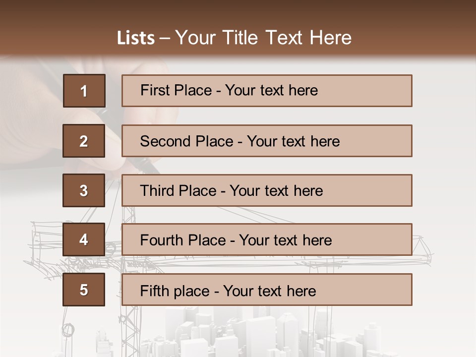Exterior Ink Pen PowerPoint Template