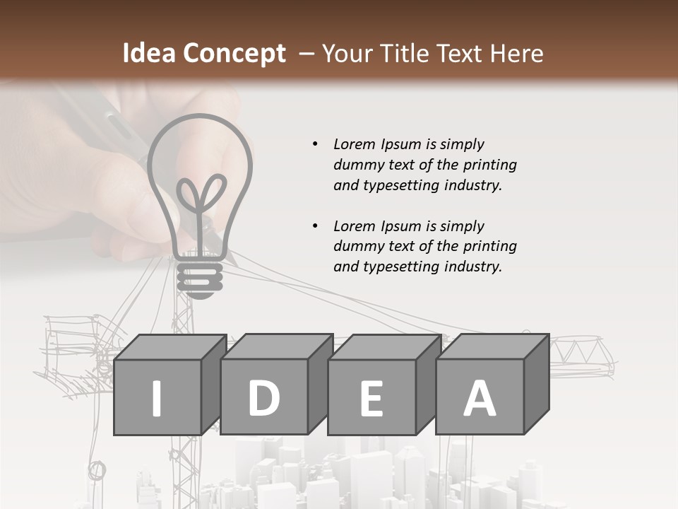 Exterior Ink Pen PowerPoint Template