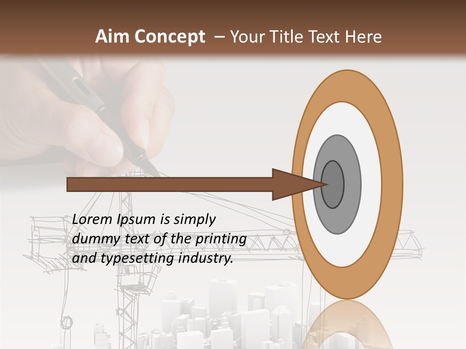 Exterior Ink Pen PowerPoint Template