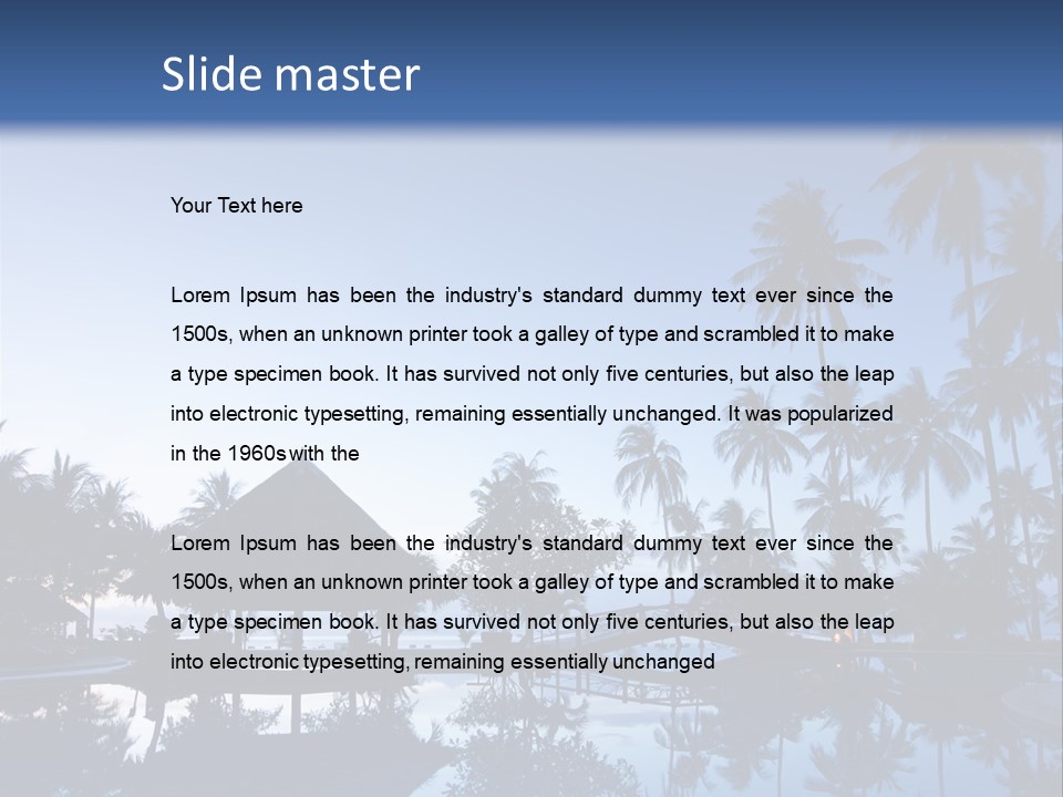 Nature Blue Relax PowerPoint Template